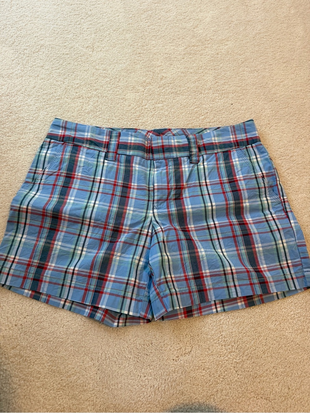 Tommy Hilfiger Blue Plaid Women's Bermuda Shorts